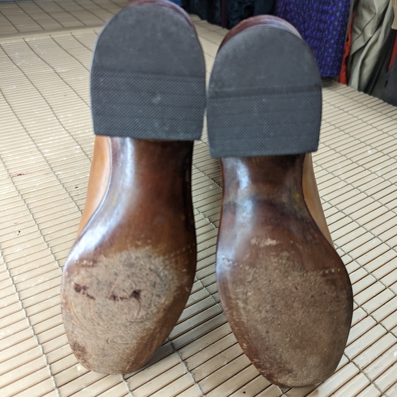Lucchese women's sz 5.5A cognac brown leather round toe cowgirl Western boots. H - Picture 9 of 9